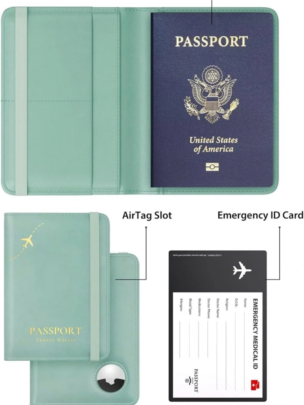STOUCHI Passport Holder - Sky Blue